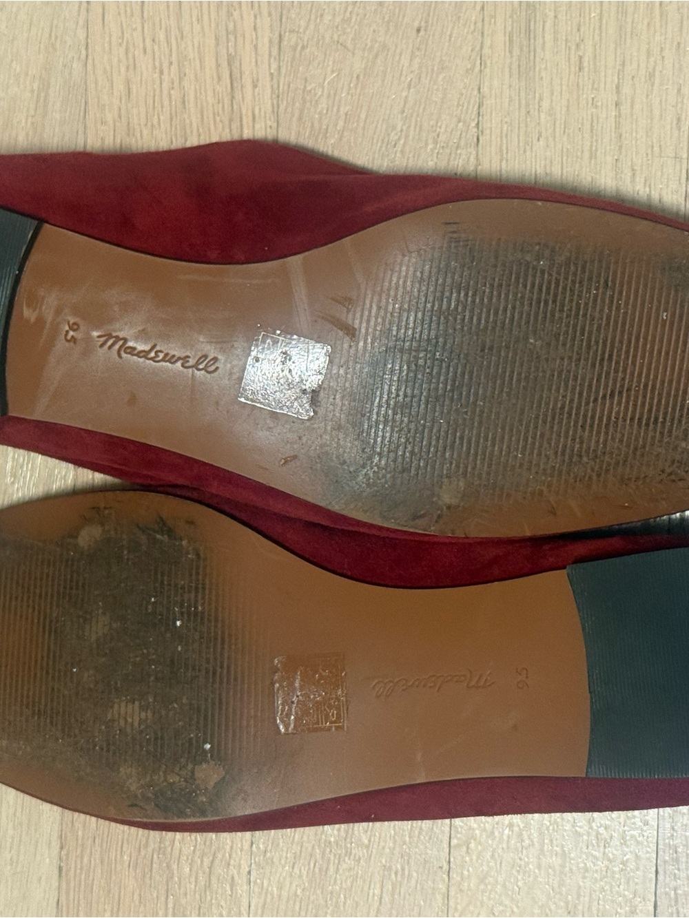 Madewell Burgundy Mary Jane Flats - Picture 8 of 13